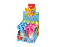 Ciseaux maped kidicut 3/5 ans bouts ronds lames fibre de verre ne coupent ni cheveux ni vêtements 120mm coloris assortis