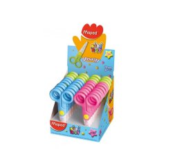 Ciseaux maped kidicut 3/5 ans bouts ronds lames fibre de verre ne coupent ni cheveux ni vêtements 120mm coloris assortis