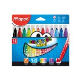 Feutre coloriage maped color'peps maxi triangulaire encore ultra-lavable pointe bloquée large pochette 12 unités