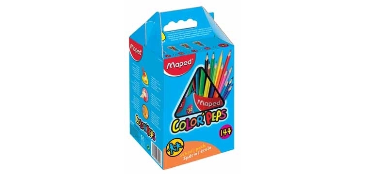 Crayons de couleur COLOR'PEPS, pack scolaire de 144