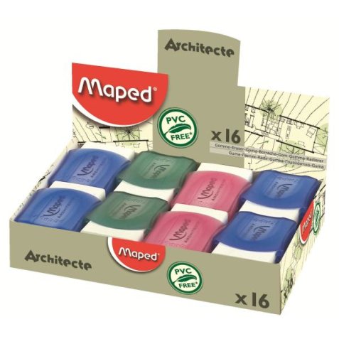 Gomme en plastique Architecte, blanc