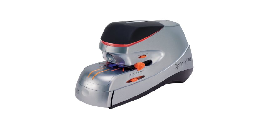Agrafeuse électrique Optima 60E, blanc/gris/bleu