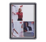 Vitrine d'affichage Premium Plus, fond en métal, 4x A4