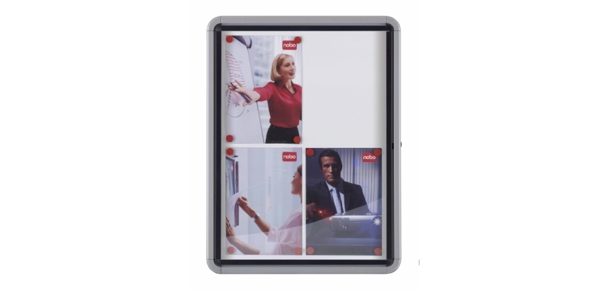 Vitrine d'affichage Premium Plus, fond en métal, 4x A4