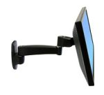 Ergotron 200 Series Wall Mount Arm, 1 Extension 61 cm (24") Mur Noir