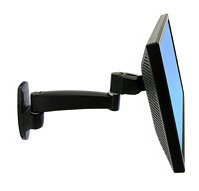 Ergotron 200 Series Wall Mount Arm, 1 Extension 61 cm (24") Black
