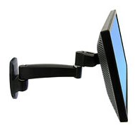 Ergotron 200 Series Wall Mount Arm, 1 Extension 61 cm (24") Parete Nero