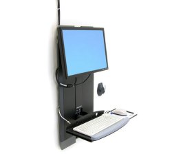 Ergotron StyleView® Vertical Lift, High Traffic Areas 61 cm (24") Muur Zwart