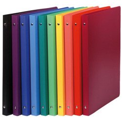 Classeur 4 anneaux OPAK dos 2cm en PP 5/10e. Sans étiquette de dos. Coloris bleu