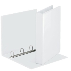 Classeur à couverture personnalisable sur deux faces en PVC Blanc – dos de 5 cm