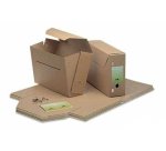 Lot de 10 boîtes archives en kraft très résistant. Dos 11,5cm. Montage manuel +10 Clipex.