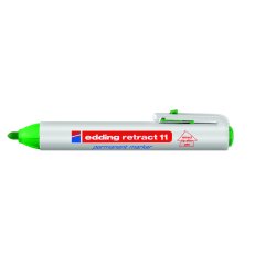 Marqueur edding permanent rétractable pointe ogive 1,5/3mm rechargeable coloris vert