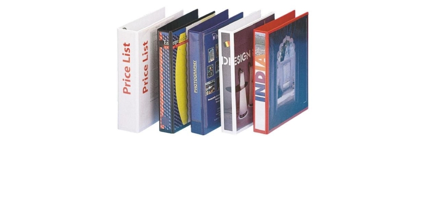 Classeur 4 anneaux cartonné Esselte personnalisable A4 maxi - Dos 6,5 cm blanc