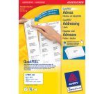 Etiquette d'adresse, 63,5 x 38,1 mm, blanc