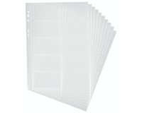 Pochettes pour cartes de visite, A4, pour 10 cartes