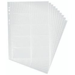Pochettes pour cartes de visite, A4, pour 10 cartes