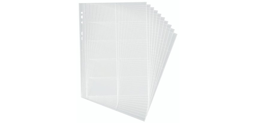 Pochettes pour cartes de visite, A4, pour 10 cartes