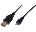 MCL MC922AHB-2M câble USB USB 2.0 USB A Micro-USB B Noir