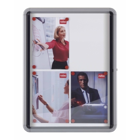 Vitrine d'affichage Premium Plus, fond en métal, 4x A4