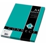 Étiquette adhésive q-connect 70x42mm coins droits imprimante jet d'encre laser copieur boîte 100 feuilles 2100 unités