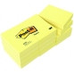 Lot de 12 blocs repositionnables de 100 feuilles 38 x 51 mm Jaune 653E