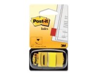 Marque-pages post-it standard index 25x44mm 50f coloris jaune
