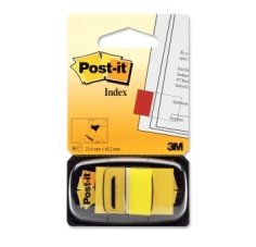 Marque-pages post-it standard index 25x44mm 50f coloris jaune