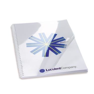 Couverture de reliure HiClear, format A4, PVC, 0,30 mm