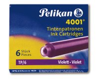 Cartouche pelikan courte standard violet étui 6 unités