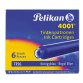 Cartouche pelikan courte standard bleu effaçable étui 6 unités