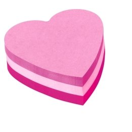 Bloc repositionnable 225 feuilles forme coeur 2007H