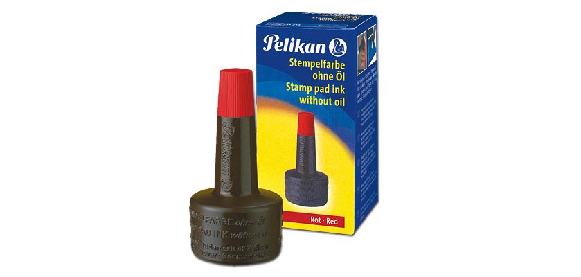 Inchiostro 4k per cuscinetti - senza olio - 28 ml - rosso - Pelikan