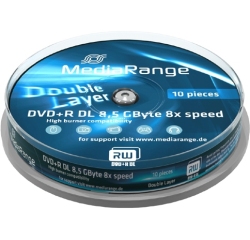 MediaRange MR466 Leere DVD 8,5 GB DVD+R DL 10 Stück