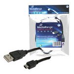 Cable usb 2.0 et mini usb 2.0 pour detecteur de faux        billets 1,50 metres noir