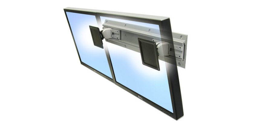 Ergotron Neo-Flex Dual Monitor Wall Mount 61 cm (24") Muur Zilver