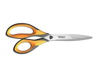 Ciseaux maped ultimate lames acier inoxydable embossées 210mm anneaux double-soft ambidextre blister tryme jaune/noir