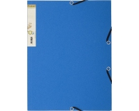 Chemise 3 rabats exacompta forever a4 carte recyclee     380gr fermeture elastique     coloris bleu france