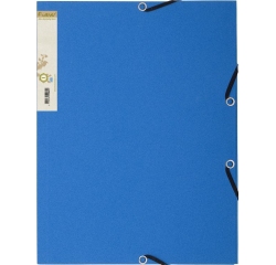 Chemise 3 rabats exacompta forever a4 carte recyclee     380gr fermeture elastique     coloris bleu france