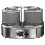 CUISINART Sorbetière ICE40BCE Machine à glace Duo (2 x 1L) Acier Brossé