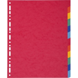 Intercalaires en carton, A4, 12 touches