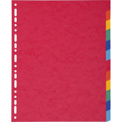 Intercalaires en carton, A4, 12 touches