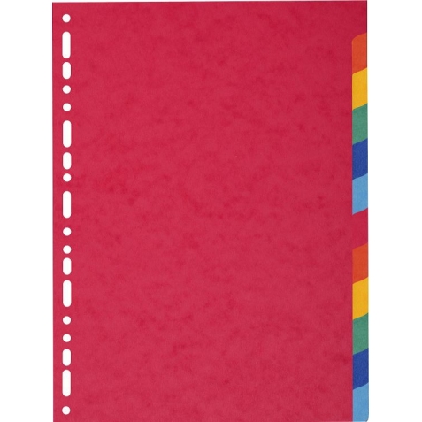 Jeu d'intercalaires 12 positions en carte lustrée 3/10e format A4 225g