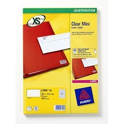 Avery L7552-25 self-adhesive label Transparent 500 pc(s)