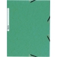 Chemise exacompta 3 rabats carte lustree 355gr a4        fermeture elastique etiquette coloris vert lot 10 unites
