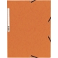 Chemise exacompta 3 rabats carte lustree 355gr a4        fermeture elastique etiquette coloris orange lot 10 unites