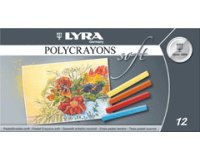 Pastels tendres lyra secs soft forme carree 10mm 6 cm   12 unites coloris assortis