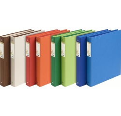 Classeur rembordé papier 4 anneaux 30mm Forever - A4 - Couleurs assorties