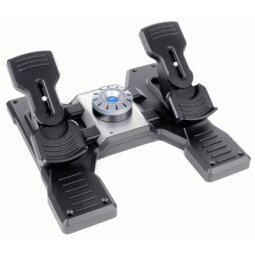 Logitech G Flight Rudder Pedals Noir, Argent USB 2.0 simulation de vol Analogique/Numérique PC