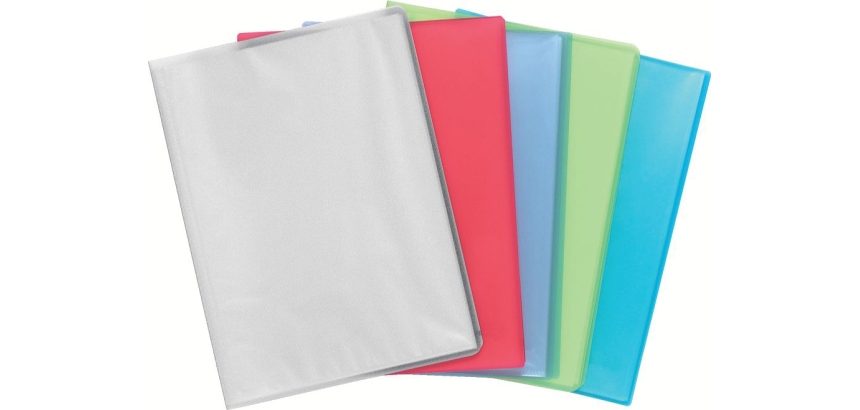 Protège-documents en polypropylène semi rigide Chromaline 180 vues - A4 - Couleurs assorties