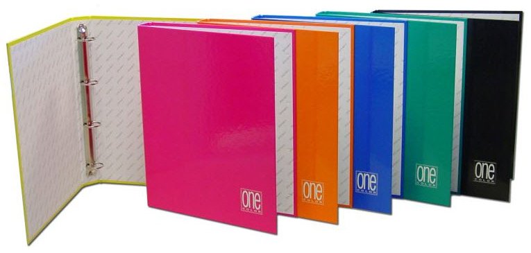 Raccoglitore One Color - A5 - 4 anelli 25 mm - dorso 3 cm - colori assortiti - Blasetti